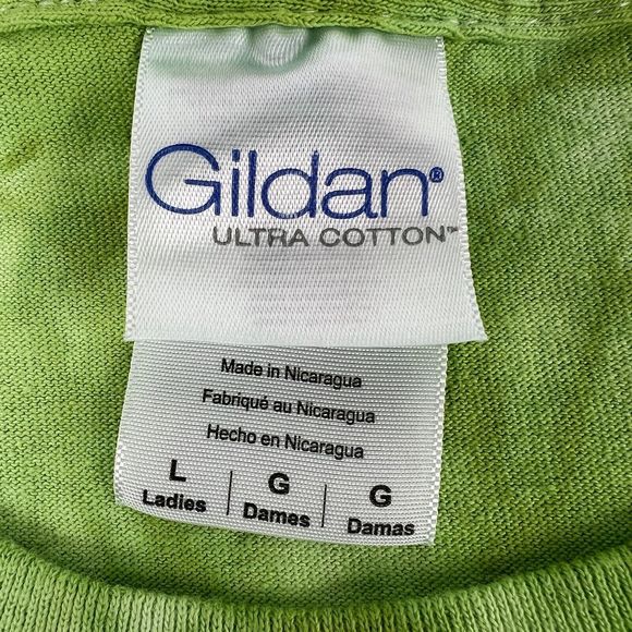 Jimmy Buffett T Shirt Sz L Workin’ N’ Playin’ Tour 2015 Green Tie Dye Pink Flora - Picture 6 of 9